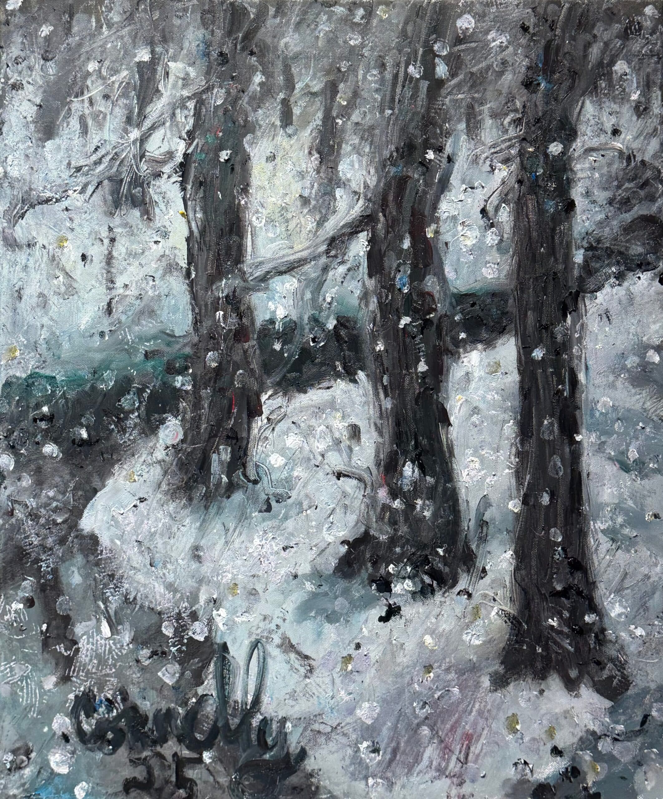 Chuck Connelly — 3 Trees in the Snow, 2025