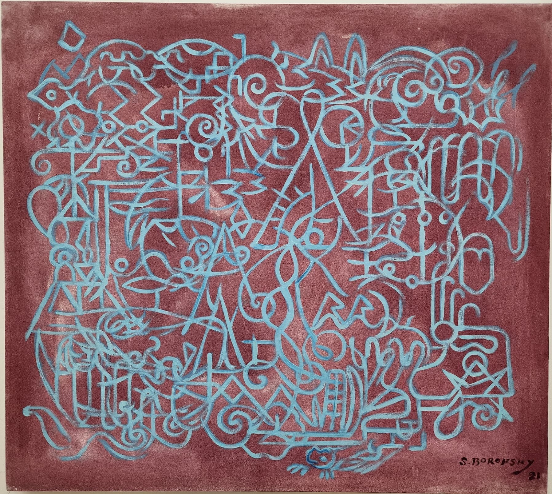 Scot Borofsky — Untitled (blue | pink), 2021
