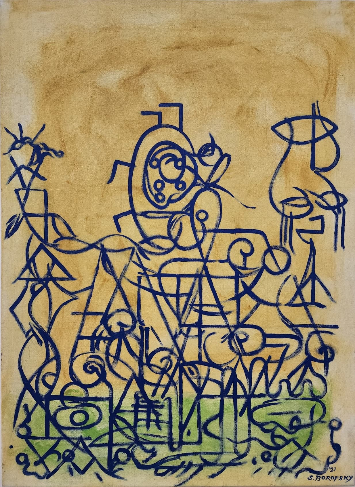Scot Borofsky — Untitled (yellow | green | blue), 2019–2021