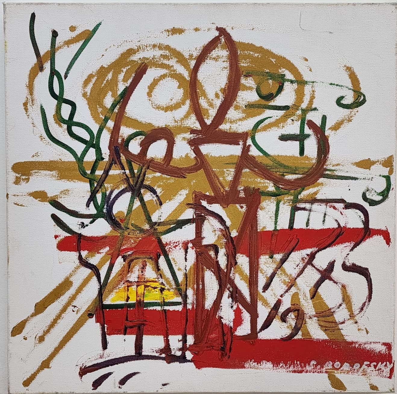 Scot Borofsky — Untitled (yellow | green | brown), 2019