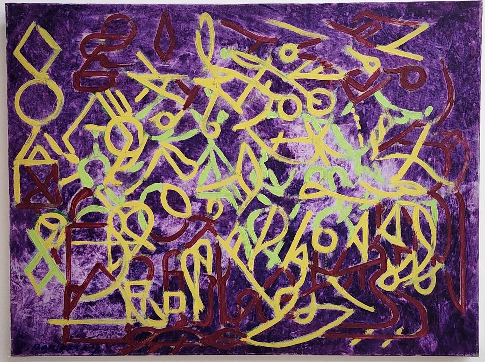 Scot Borofsky — Untitled (yellow | green | violet), 2016